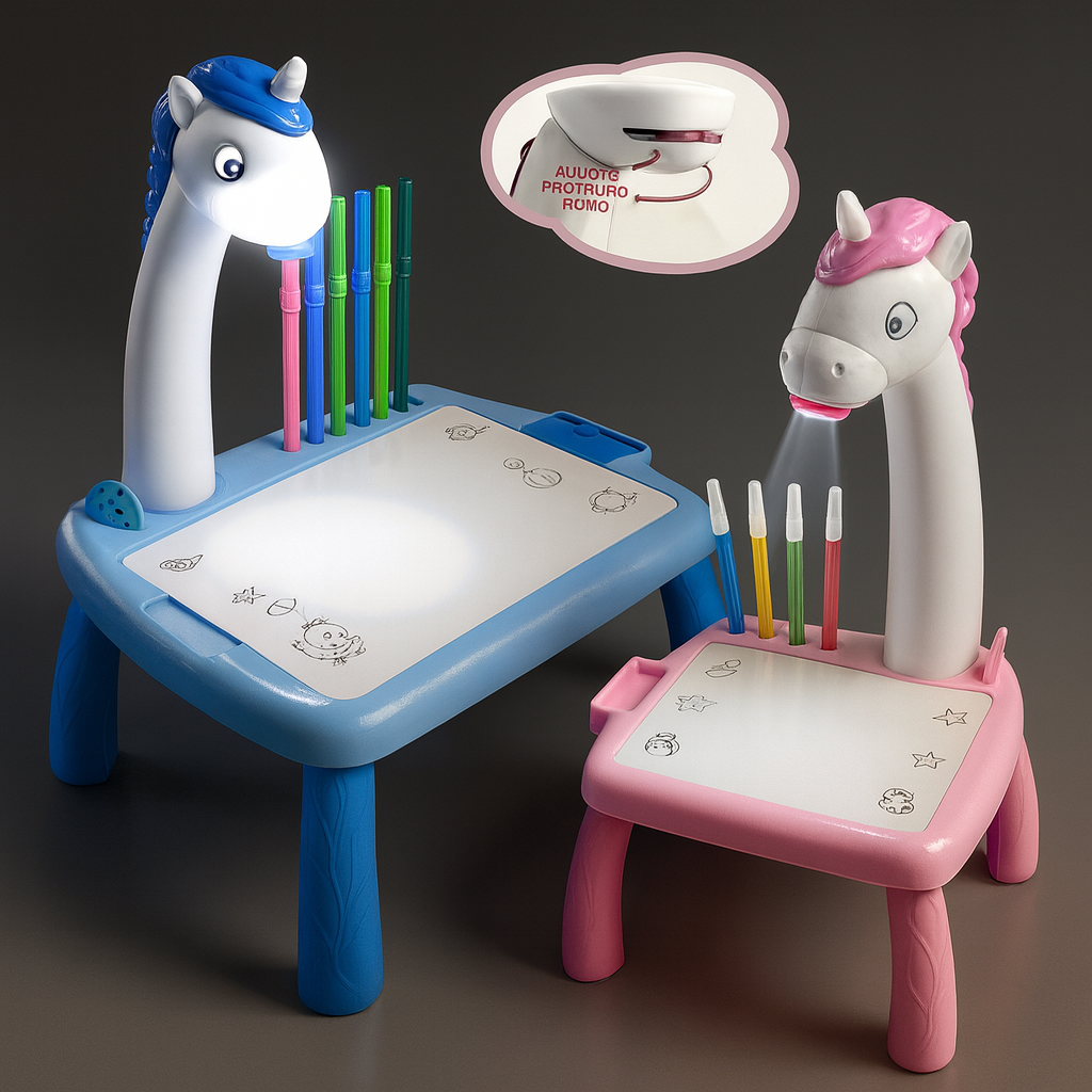 🪑ESCRITORIO DE APRENDIZAJE INFANTIL DE UNICORNIO ROSA 🖍️-60% DE DESCUENTO ¡SOLO HOY! 🔥