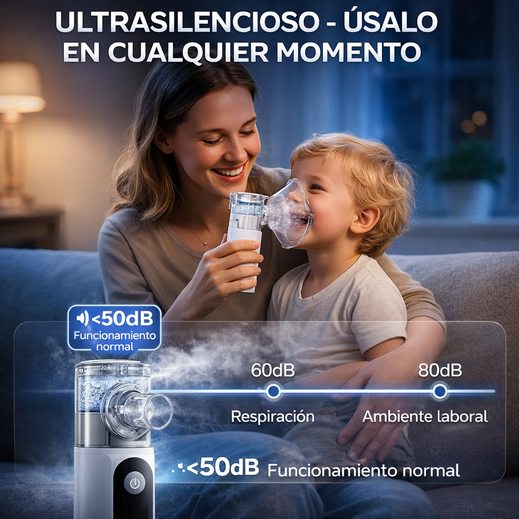 💨 NebulaGo - Nebulizador Portátil Recarecable + Cargador + Timer - REBAJAS 2026 🔥