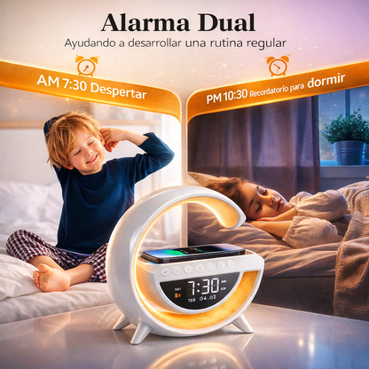 🔊 ALTOVOZ BLUETOOTH G - CARGADOR INALÁMBRICO + LÁMPARA LED + RELOJ DESPERTADOR - REBAJAS 2026 🔥