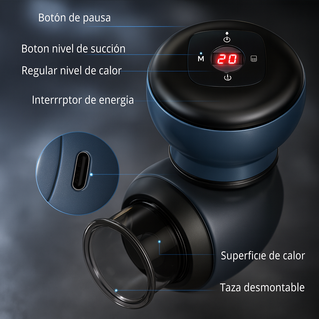 💆‍♀️MASAJEADOR DE VENTOSA ELÉCTRICA 4 EN 1 -60% DE DESCUENTO !SOLO HOY!🔥