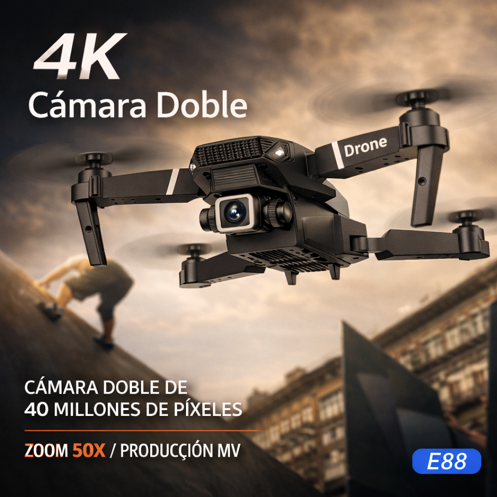 🚁DRON CON DOBLE CÁMARA 4K INTELIGENTE + MALETÍN GRATIS -60% DE DESCUENTO ¡SOLO HOY! 🔥