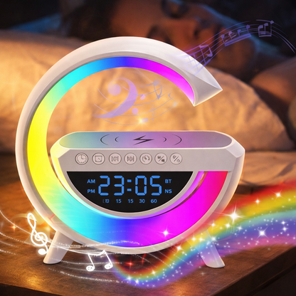 🔊 ALTOVOZ BLUETOOTH G - CARGADOR INALÁMBRICO + LÁMPARA LED + RELOJ DESPERTADOR - REBAJAS 2026 🔥