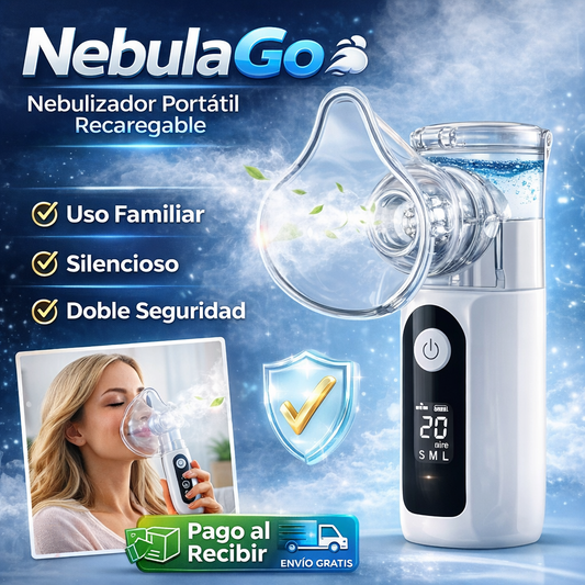 💨 NebulaGo - Nebulizador Portátil Recarecable + Cargador + Timer - REBAJAS 2026 🔥