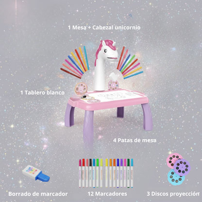 🪑ESCRITORIO DE APRENDIZAJE INFANTIL DE UNICORNIO ROSA 🖍️-60% DE DESCUENTO ¡SOLO HOY! 🔥