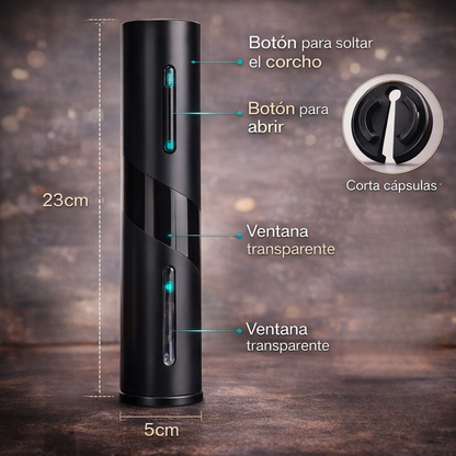 🍾 SACACORCHOS ELÉTRICO + ABRIDOR DE VINO -60% DE DESCUENTO ¡SOLO HOY! 🔥