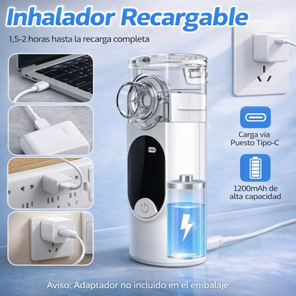 💨 NebulaGo - Nebulizador Portátil Recarecable + Cargador + Timer - REBAJAS 2026 🔥