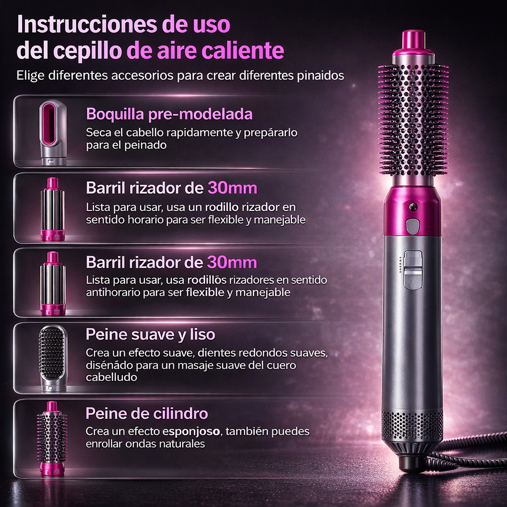 💁‍♀️ CEPILLO DE AIRE CALIENTE MULTIFUNCIÓN  5 EN 1 - REBAJAS 2026🔥