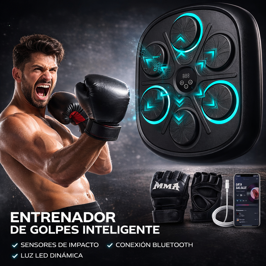 🥊 MÁQUINA DE BOXEO MUSICAL + GUANTES DE BOXEO 3.0 + TOBILLERA DE COMPRESIÓN + MASAJEADOR DE PIES -60% DE DESCUENO ¡SOLO HOY! 🔥