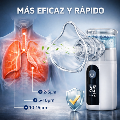 💨 NebulaGo - Nebulizador Portátil Recarecable + Cargador + Timer - REBAJAS 2026 🔥