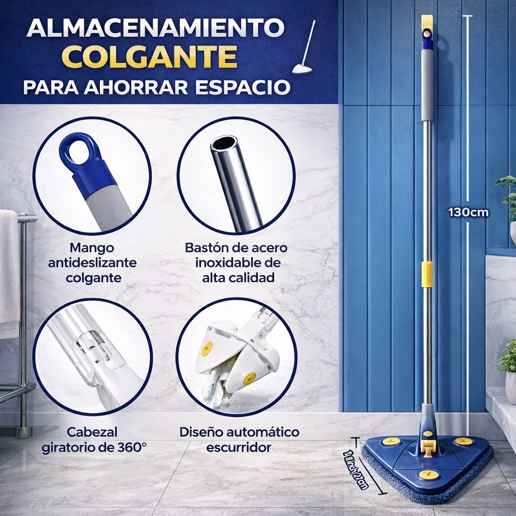 🧹FREGONA DE LIMPIEZA TELESCÓPICA AUTOESCURRIBLE 360 -60% DE DESCUENTO ¡SOLO HOY! 🔥