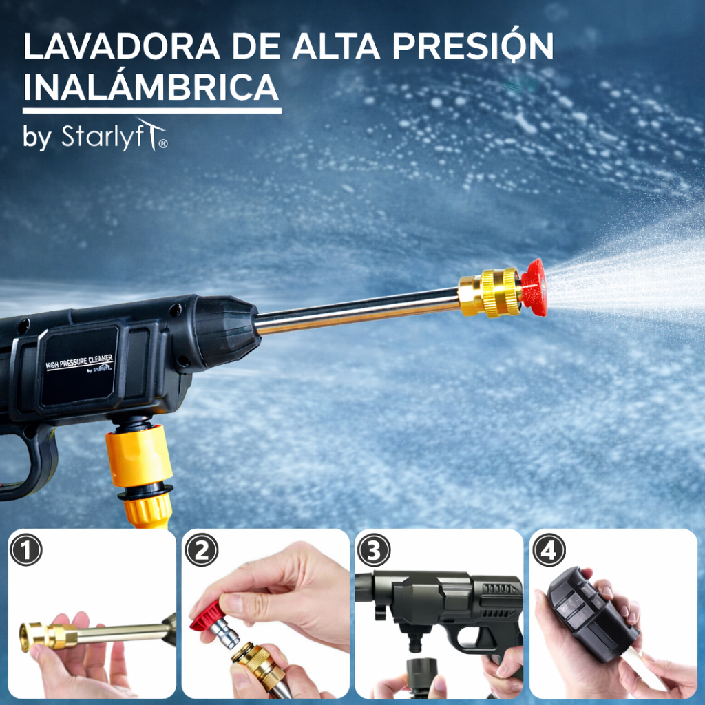 🔫 PISTOLA DE ALTA PRESIÓN PORTATIL PROFESIONAL + DOBLE BATERIA - 60% DE DESCUENTO ¡SOLO HOY! 🔥