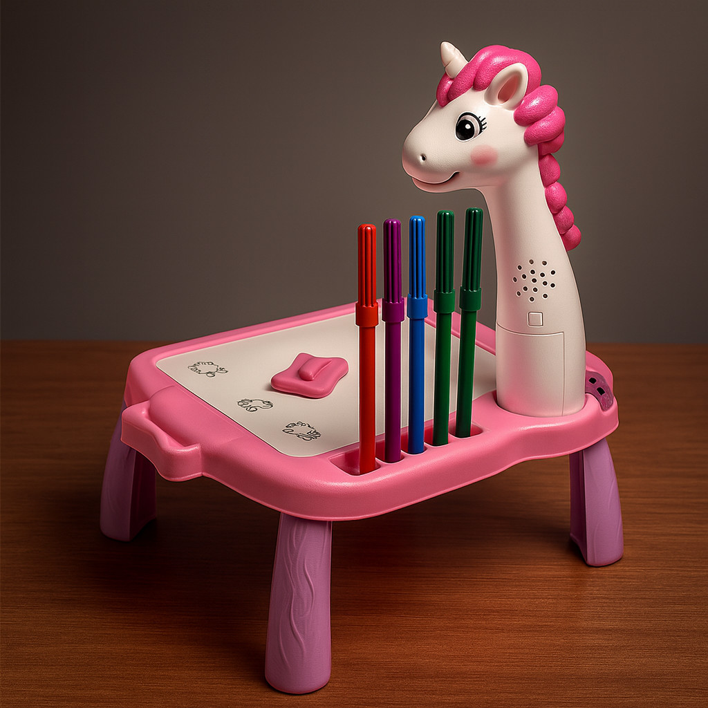 🪑ESCRITORIO DE APRENDIZAJE INFANTIL DE UNICORNIO ROSA 🖍️-60% DE DESCUENTO ¡SOLO HOY! 🔥