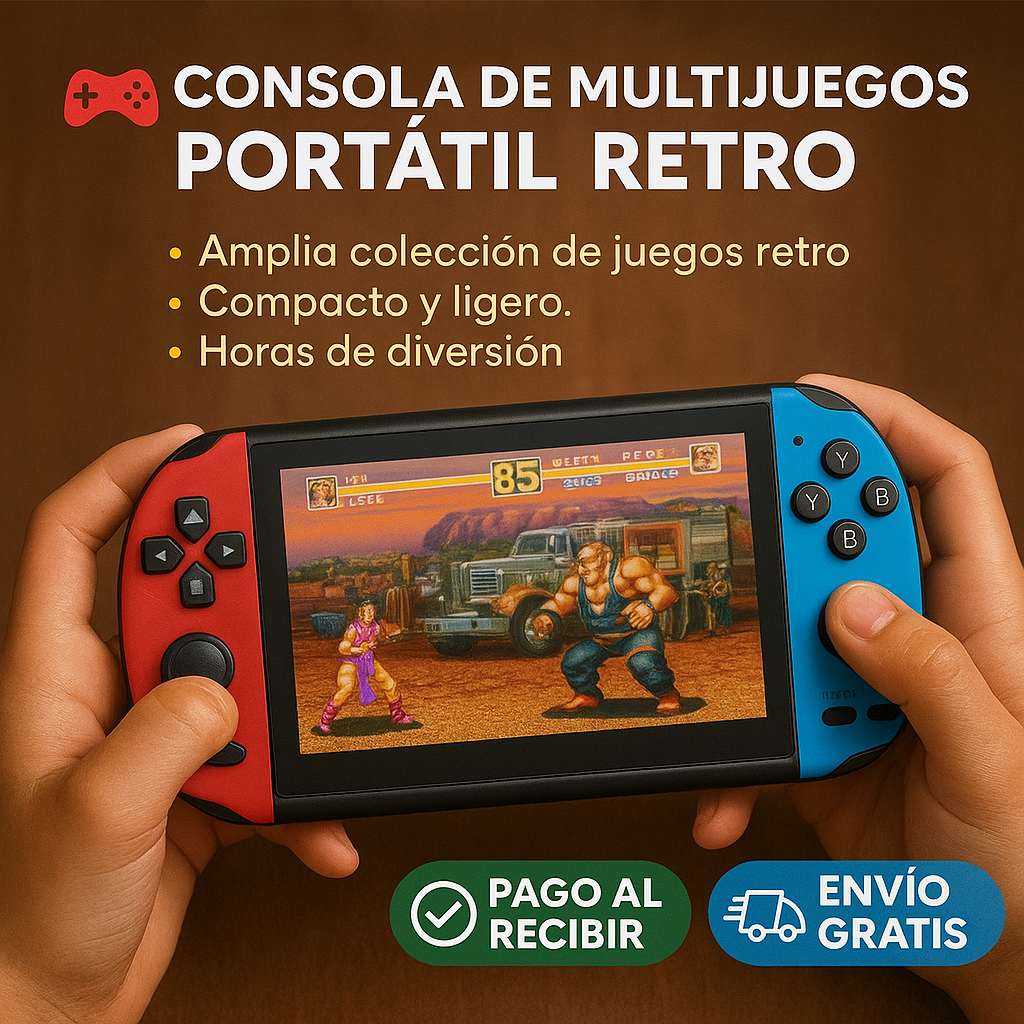 🎮 CONSOLA DE MULTIJUEGOS PORTÁTIL RETRO -60% DE DESCUENTO !SOLO HOY!  🔥
