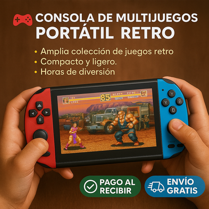 🎮 CONSOLA DE MULTIJUEGOS PORTÁTIL RETRO -60% DE DESCUENTO !SOLO HOY!  🔥