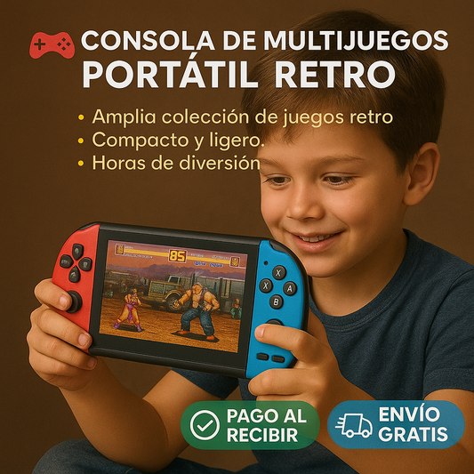 🎮 CONSOLA DE MULTIJUEGOS PORTÁTIL RETRO -60% DE DESCUENTO !SOLO HOY!  🔥