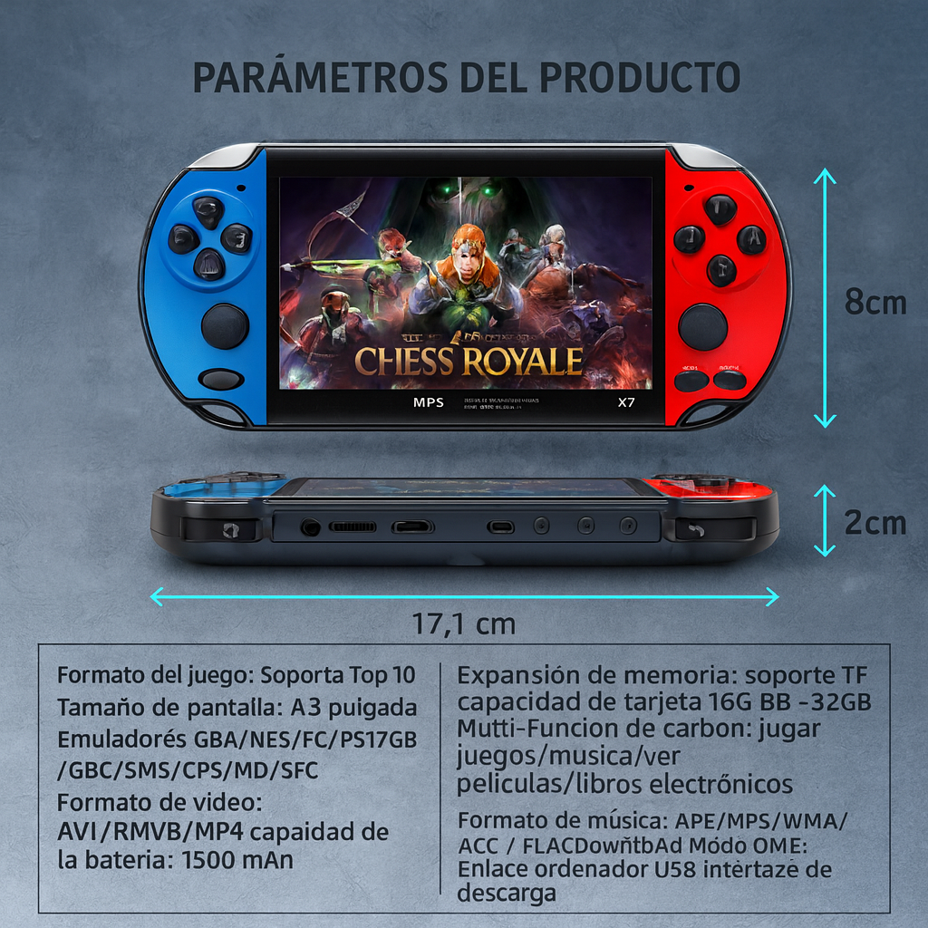 🎮 CONSOLA DE MULTIJUEGOS PORTÁTIL RETRO -60% DE DESCUENTO !SOLO HOY!  🔥
